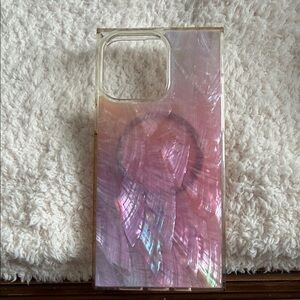 Flaunt SQUARE® Pink Mother of Pearl iPhone 15 Pro Max Case